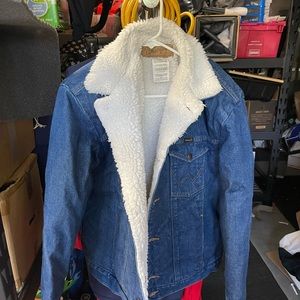 Women’s Large Wrangler Wool lined Denim Jacket